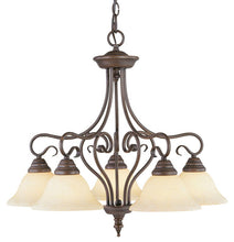 Load image into Gallery viewer, 23'' Five Light Metal Dimmable Chandelier With Shades - Bronze