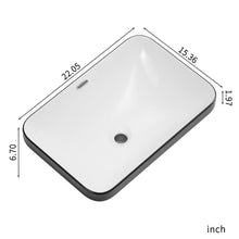 Load image into Gallery viewer, Undermount Bathroom Sink, Vessel Basin For Vanity Countertop - Black White