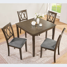 Load image into Gallery viewer, 5 Piece Dining Table Set With 4 Chairs - Walnut