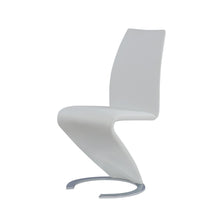 Load image into Gallery viewer, Upholstered Faux Leather Dining Parsons Chairs (Set of 2) - White