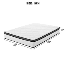 Load image into Gallery viewer, 12" Hybrid Mattress With Pocket Coils And Memory Foam, Medium Firm