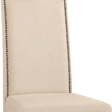 Load image into Gallery viewer, Upholstered In Linen Dining Parsons Chair - Cream