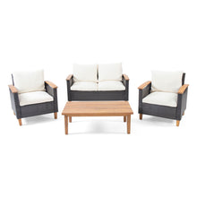 Load image into Gallery viewer, Isla - Transitional Chat Set With Water Resistant Cushions - Teak