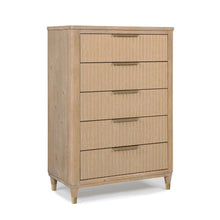 Load image into Gallery viewer, Tall Chest With Full Extension Glides And Accents, Storage Cabinet - Natural Wood