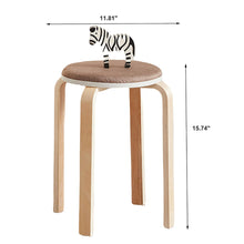 Load image into Gallery viewer, Stackable Round Backless Stools (Set of 4)