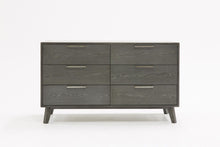 Load image into Gallery viewer, Solid Wood Six Drawer Double Dresser - Gray Wash
