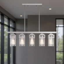 Load image into Gallery viewer, 10" Five Light Dimmable Chandelier With Shades - Silver