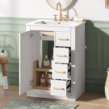 Load image into Gallery viewer, Modern Bathroom Vanity With 1 Door And 3 Drawers