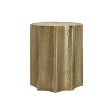 Load image into Gallery viewer, Drum Accent Side Table, Stylish Scalloped Design