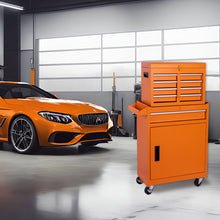 Load image into Gallery viewer, Tool Chest, 5 Drawer Rolling Tool Storage Cabinet With Detachable Top Tool Box, Liner, Universal Lockable Wheels, Adjustable Shelf, Locking Mechanism, Metal Tool Cart For Garage Workshop