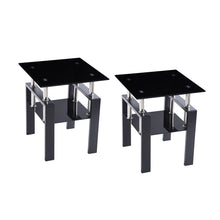 Load image into Gallery viewer, Tempered Glass Table With Storage