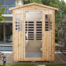 Load image into Gallery viewer, 4 Person Old Fir Far Infrared Outdoor Sauna Room - Natural