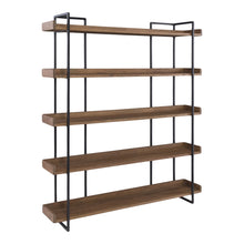 Load image into Gallery viewer, Five Tier Bookcase - Brown / Black
