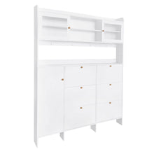 Load image into Gallery viewer, On Trend Multifunctional Tipping Bucket Shoe Cabinet With Storage Shelf & 6 Flip Drawers