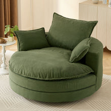 Load image into Gallery viewer, 360° Swivel Accent Barrel Chair With Dual Layer Cushion And 3 Removable Pillows