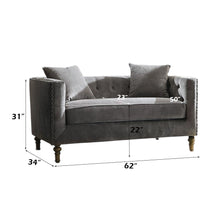 Load image into Gallery viewer, Sidonia - Loveseat With 2 Pillows - Gray