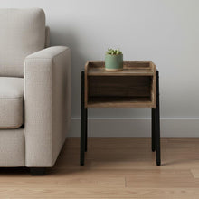 Load image into Gallery viewer, 23" End Table With Shelf - Black And Brown
