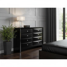 Load image into Gallery viewer, Solid Wood Eight Drawer Double Dresser - Black