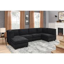 Load image into Gallery viewer, Upholstered Modular Sectional - Black