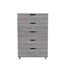 Load image into Gallery viewer, Modern 5 Drawer Dresser With Wheels
