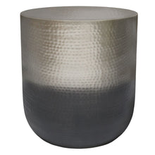 Load image into Gallery viewer, Metal Round End Table - Silver / Black