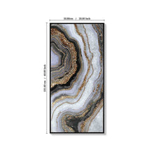 Load image into Gallery viewer, Canvas Painting Wall Art Framed, Artwork Decor, Picture Marble Print Paintings For Living Room - Frosted Glass / Gold