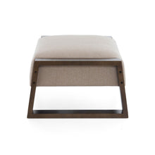 Load image into Gallery viewer, Sleek And Stylish Ottoman Polyester With Rubberwood Legs - Beige