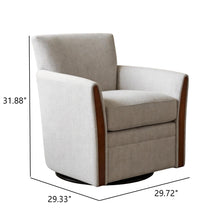 Load image into Gallery viewer, Swivel Accent 360° Rotating Armchair With Turntable Base For Living Room - Cream Beige