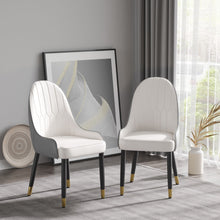 Load image into Gallery viewer, Modern Sponge-Filled Dining Chair, Solid Wood Metal Legs, Suitable For Restaurants, Living Rooms And Rooms (Set of 2)