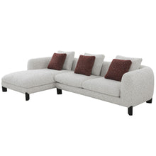 Load image into Gallery viewer, Mardi - Sectional Sofa With 6 Pillows - Maroon & Beige Tweed