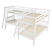 Load image into Gallery viewer, L Shaped Bunk Bed With Ladder