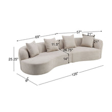 Load image into Gallery viewer, Elegant Curved Sectional Sofa With Full Foam Comfort