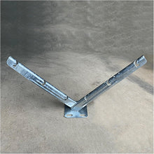 Load image into Gallery viewer, Galvanized V Bracket For Razor Wire Extension Fence Support 1 Pair - Silver