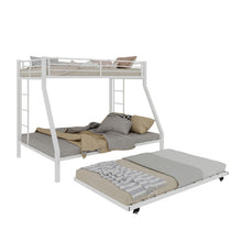 Load image into Gallery viewer, Bunk Bed For Kids, Convertible Frame With Ladders & Guardrail
