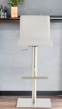 Load image into Gallery viewer, Steel Swivel Low Back Bar Height Bar Chair - White / Silver