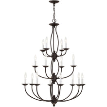 Load image into Gallery viewer, 42" Multi Light Metal Dimmable Chandelier With Shades - Bronze