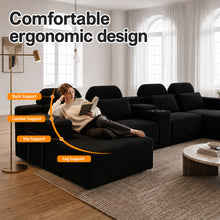Load image into Gallery viewer, U-Shaped Sectional Sofa With Chaise Lounge And Cup Holders