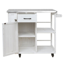 Load image into Gallery viewer, Outdoor Kitchen Island Prep Station With Lockable Wheels, Ample Storage, Towel & Spice Racks