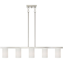 Load image into Gallery viewer, Dimmable Five Light Chandelier With Shades - Nickel