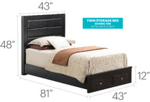 Load image into Gallery viewer, Elegant Storage Bed For Cozy Spaces