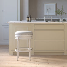 Load image into Gallery viewer, Rustic Elegance Backless Swivel Stool