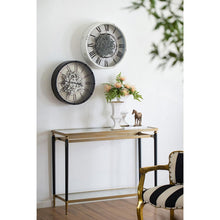 Load image into Gallery viewer, Vintage Gear Industrial Wall Clock - Black / Ivory