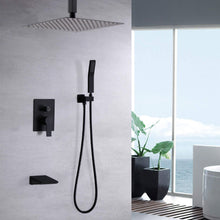 Load image into Gallery viewer, Wall Mount Shower System With High Pressure 10" Shower Head And Handheld