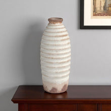 Load image into Gallery viewer, Round Table Vase (568846) - Ivory / Brown