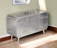 Load image into Gallery viewer, 44" Aluminum Enclosed Storage TV Stand - Silver