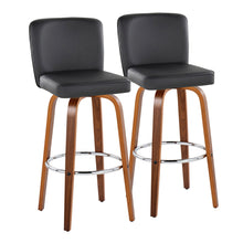 Load image into Gallery viewer, Henry - Contemporary Fixed Height Barstool With Swivel With Round Footrest (Set of 2)