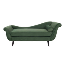 Load image into Gallery viewer, Auroral - Velvet Upholstered Chaise Lounge With Scrolled Arms And Tapered Legs