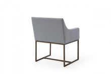 Load image into Gallery viewer, Upholstered Fabric Dining Chair With Arm - Gray