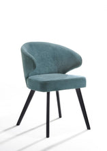 Load image into Gallery viewer, Upholstered Fabric Wing Back Dining Arm Chairs (Set of 2) - Teal Blue