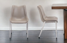 Load image into Gallery viewer, Stitch Upholstered Faux Leather Dining Side Chairs (Set of 2) - Gray